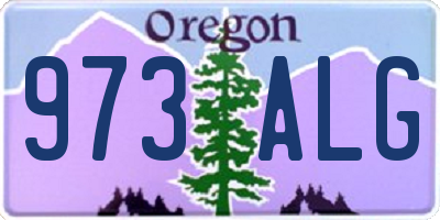 OR license plate 973ALG
