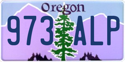 OR license plate 973ALP