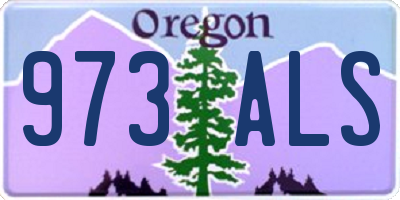 OR license plate 973ALS