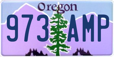 OR license plate 973AMP