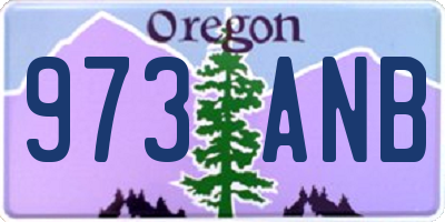 OR license plate 973ANB
