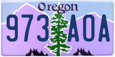 OR license plate 973AOA