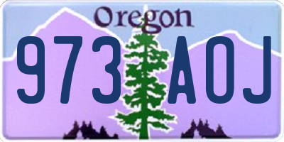 OR license plate 973AOJ