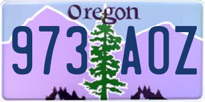 OR license plate 973AOZ