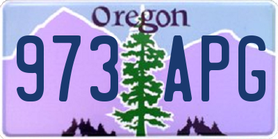 OR license plate 973APG