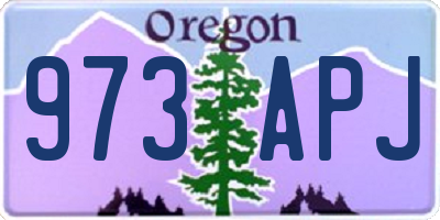 OR license plate 973APJ