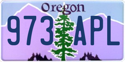 OR license plate 973APL