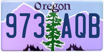 OR license plate 973AQB