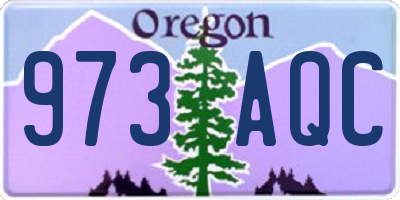 OR license plate 973AQC