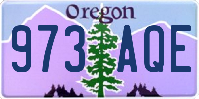 OR license plate 973AQE