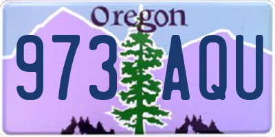 OR license plate 973AQU
