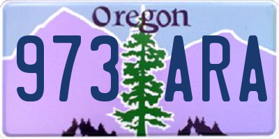 OR license plate 973ARA