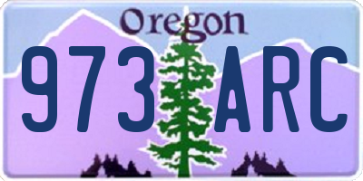 OR license plate 973ARC
