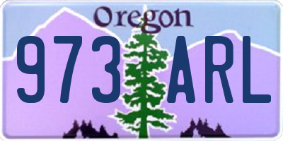 OR license plate 973ARL