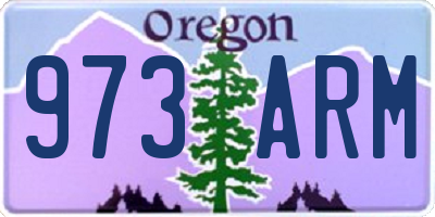 OR license plate 973ARM