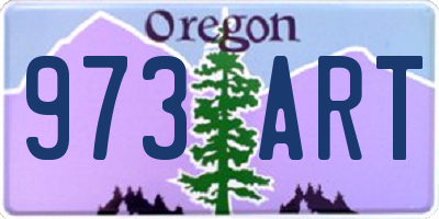 OR license plate 973ART