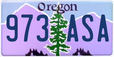 OR license plate 973ASA