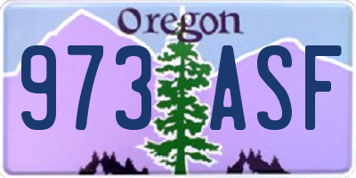 OR license plate 973ASF