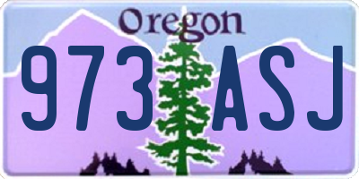 OR license plate 973ASJ