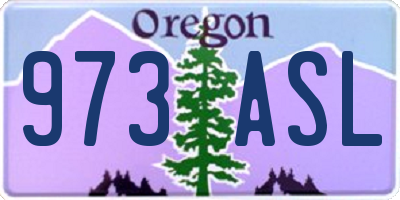 OR license plate 973ASL
