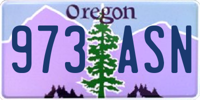 OR license plate 973ASN