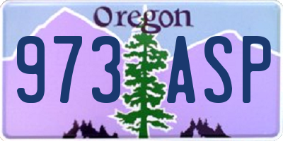OR license plate 973ASP