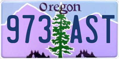OR license plate 973AST