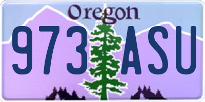 OR license plate 973ASU