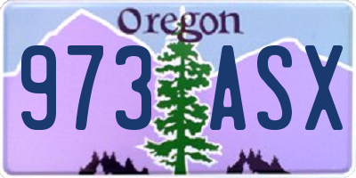 OR license plate 973ASX