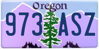 OR license plate 973ASZ