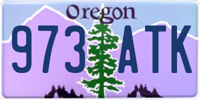 OR license plate 973ATK