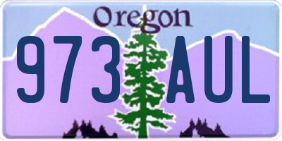 OR license plate 973AUL