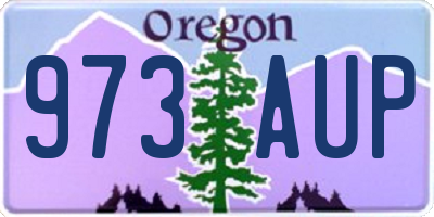OR license plate 973AUP
