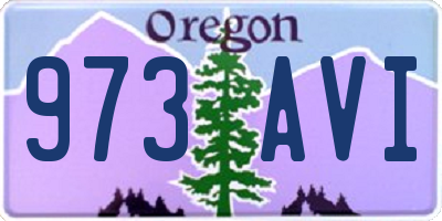 OR license plate 973AVI
