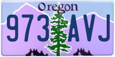 OR license plate 973AVJ