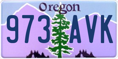 OR license plate 973AVK