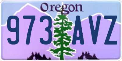 OR license plate 973AVZ