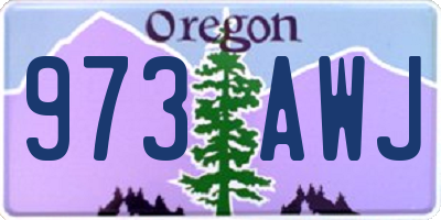 OR license plate 973AWJ