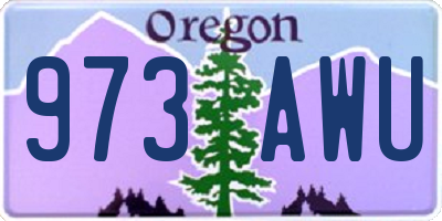 OR license plate 973AWU