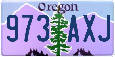 OR license plate 973AXJ