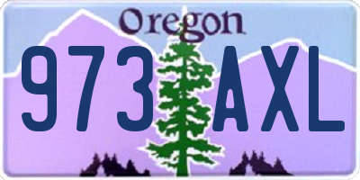 OR license plate 973AXL