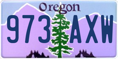 OR license plate 973AXW