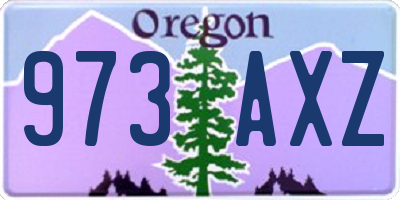 OR license plate 973AXZ