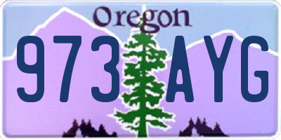 OR license plate 973AYG