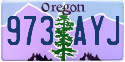 OR license plate 973AYJ