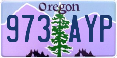 OR license plate 973AYP