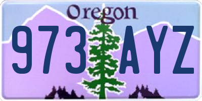 OR license plate 973AYZ