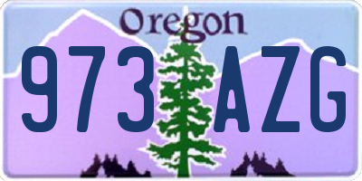 OR license plate 973AZG