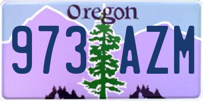 OR license plate 973AZM