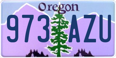 OR license plate 973AZU